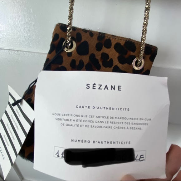 BNWT Sezane 🐆 Hope bag in Leopard Pony Hair auth card discontinued mob wife - Picture 7 of 8